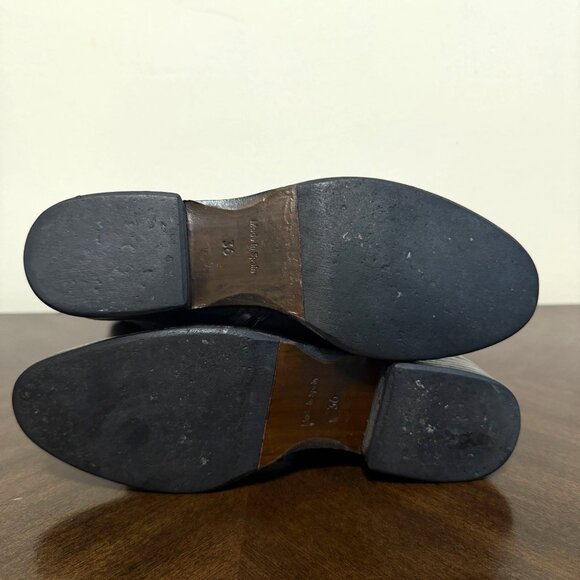 Coclico Black Italian Leather Knee High Boots Made in Spain Low Heel EU 36 US 6 - Picture 8 of 14